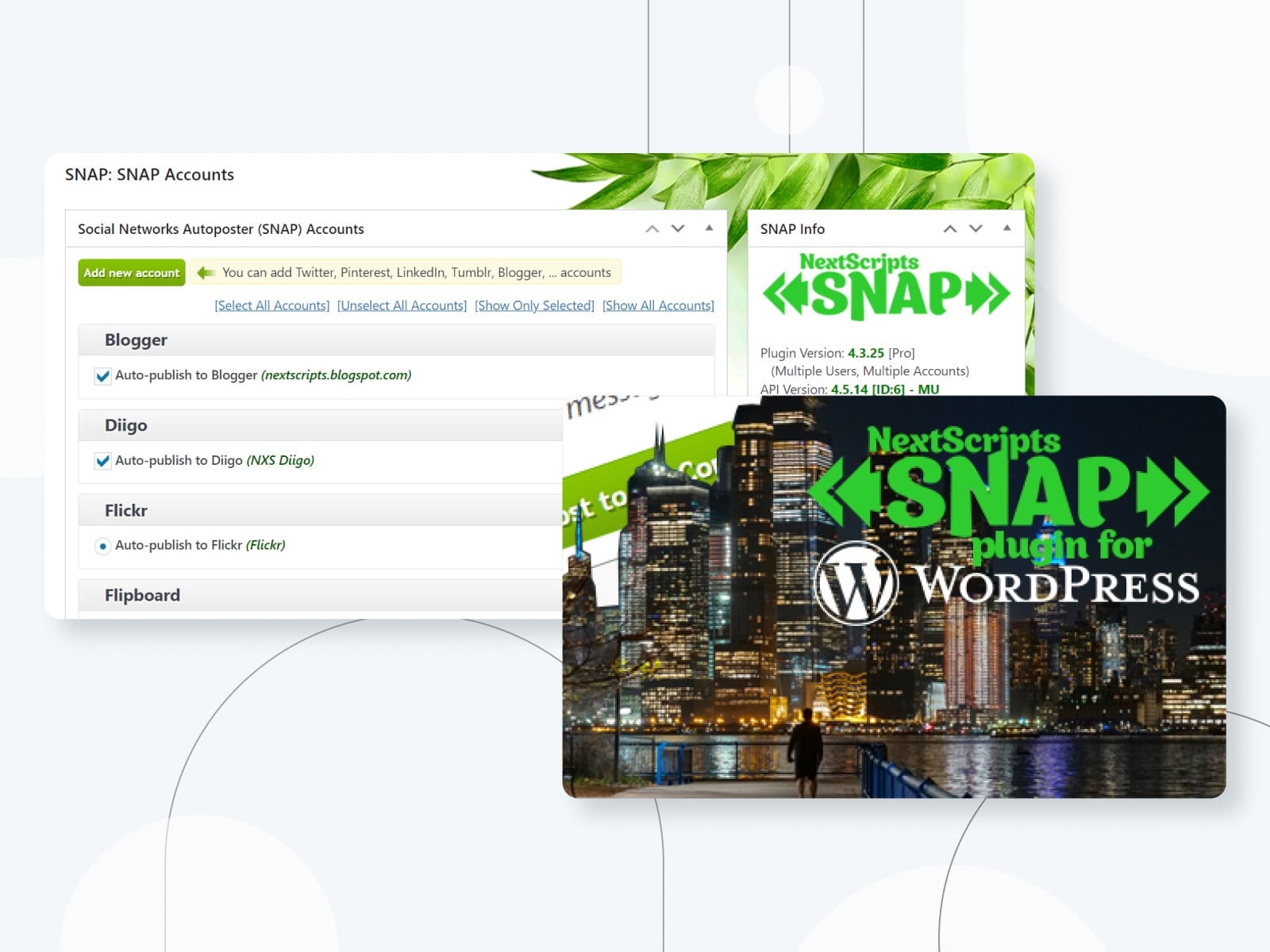 The NetScripts plgin for social media integration.