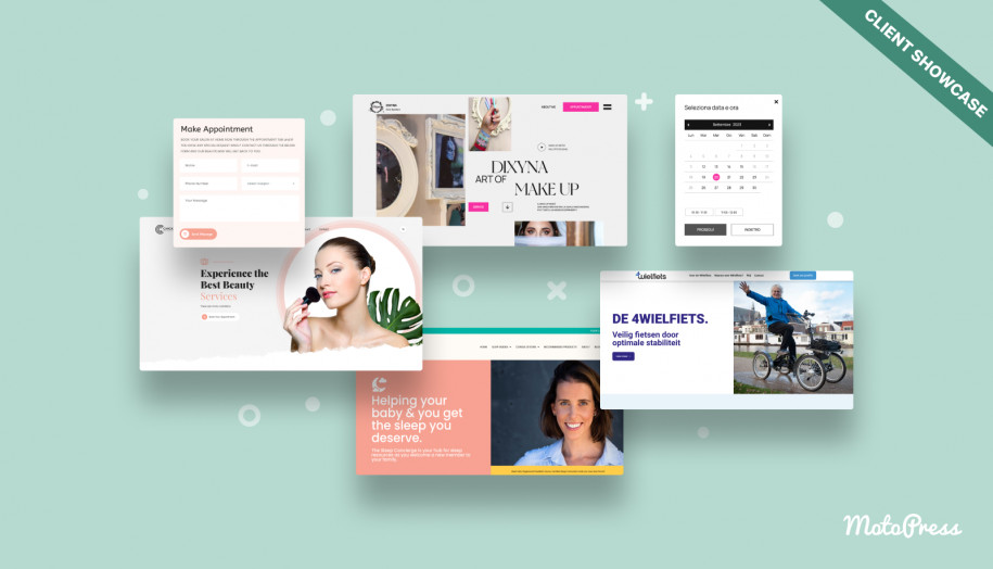 MotoPress Appointment Booking plugin Client websites showcase.